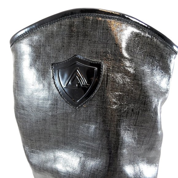 NEW$685 Aquatalia Waterproof Patent Leather Rain Tall Riding Pull-On Boots 6 - Picture 4 of 14